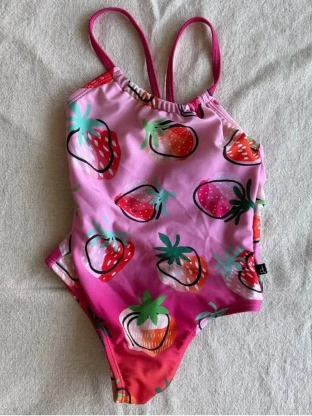 Nordstrom Pink Strawberry Print One-Piece Swimsuit